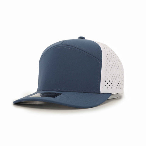 Deep Blue White 7 Panel Hat