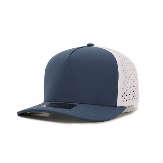 Deep Blue White 5 Panel Hat