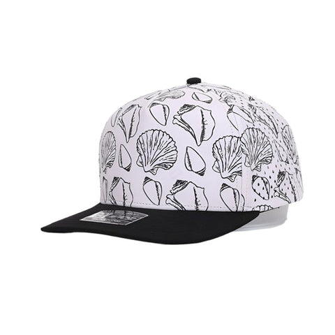 Seashell Black Bill 5 Panel Hat