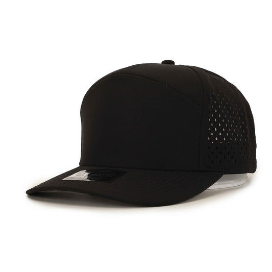 Black 7 Panel Hat