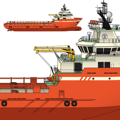 Boat Line Drawing (Design)