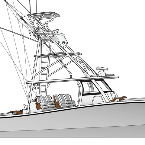 Boat Line Drawing (Design)