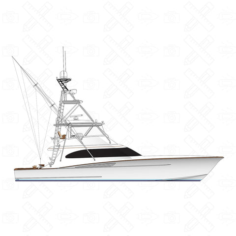 Boat Line Drawing (Design)