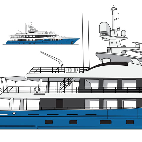 Boat Line Drawing (Design)