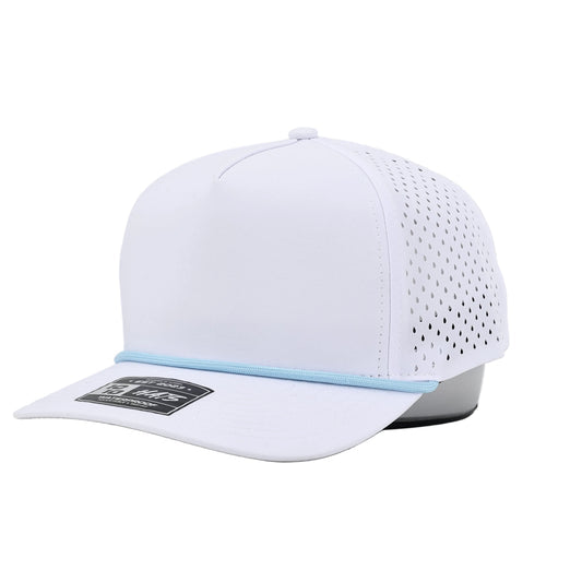 White with Light Blue Rope Hat