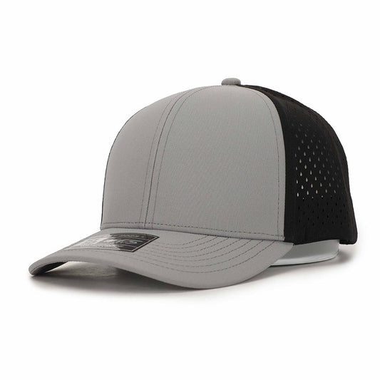Grey Black 6 Panel Hat
