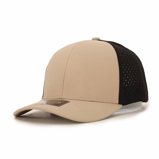 Tan Black 6 Panel Hat