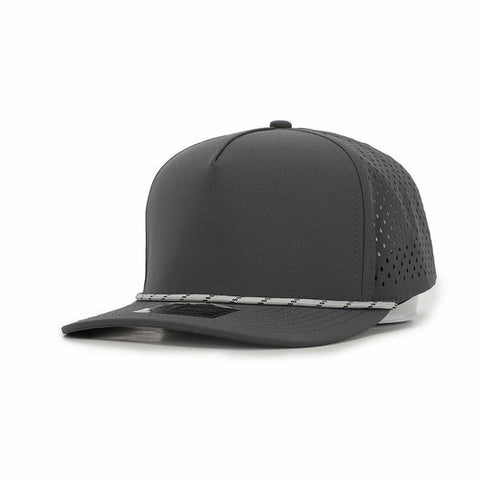 Dark Grey 5 Panel Rope Hat