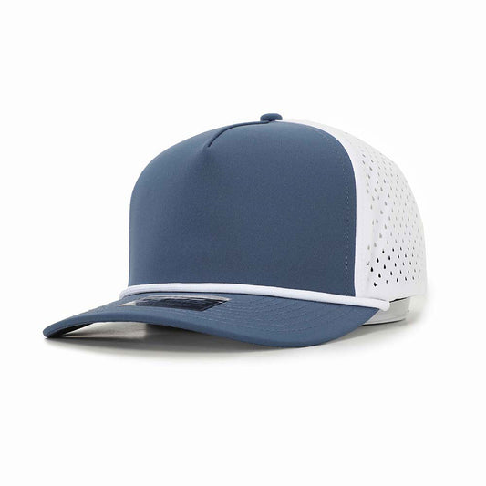 Deep Blue White 5 Panel Rope Hat