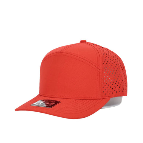 Red 7 Panel Hat