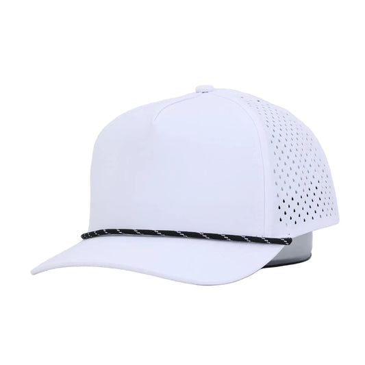 White 5 Panel Rope Hat