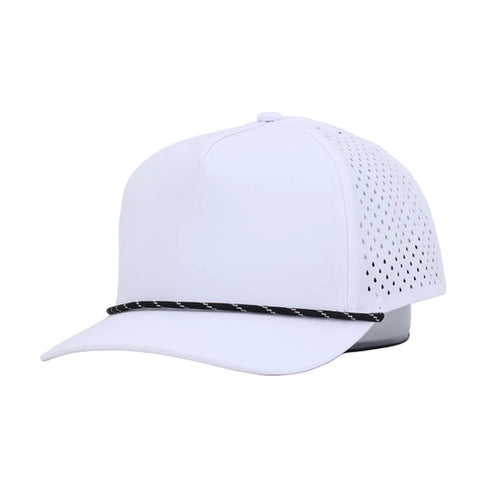 White 5 Panel Rope Hat