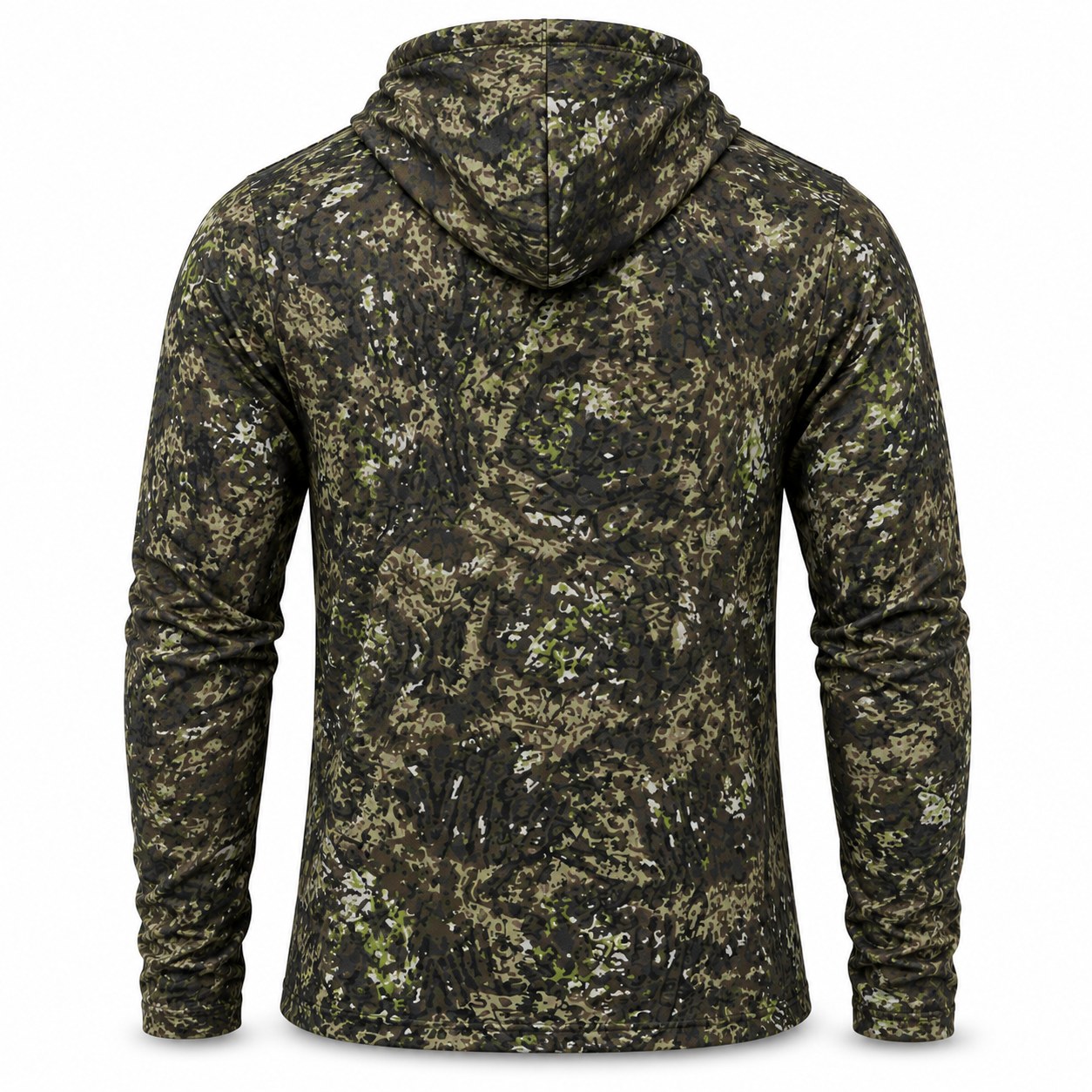 Xotic Air-X Camo Hooded Long Sleeve Performance Shirt - Timber Shadow - Back