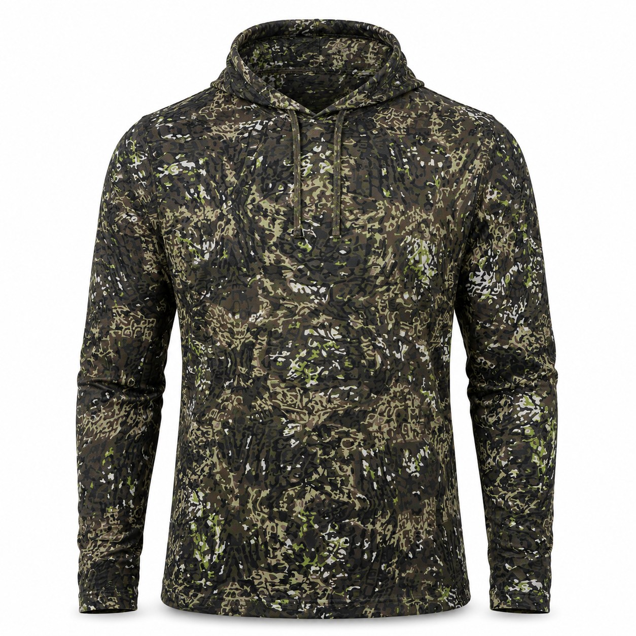 Xotic Air-X Camo Hooded Long Sleeve Performance Shirt - Timber Shadow - Front