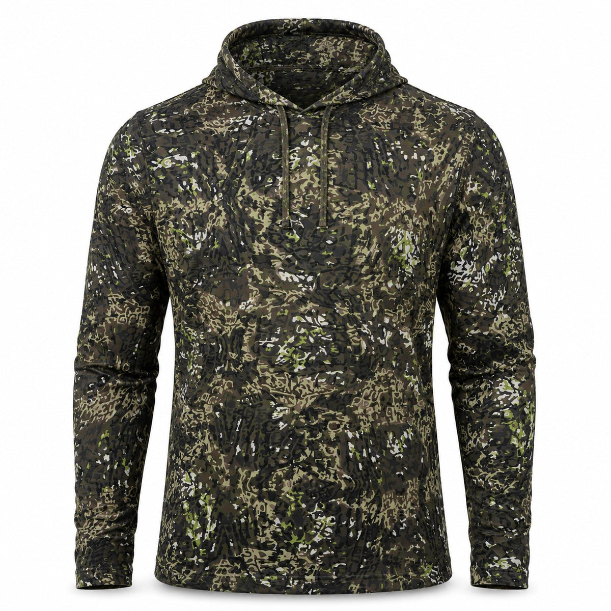 Xotic Air-X Camo Hooded Long Sleeve Performance Shirt - Timber Shadow - Front