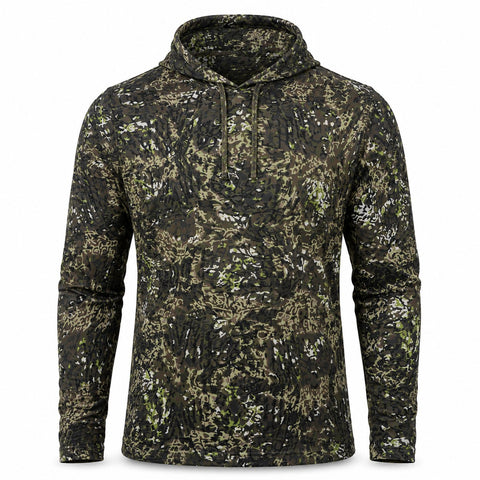 Xotic Air-X Camo Hooded Long Sleeve Performance Shirt - Timber Shadow - Front