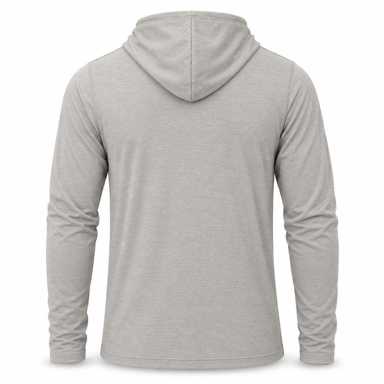 Xotic Air-X Hooded Performance Long Sleeve Shirt - Ash Heather - Back
