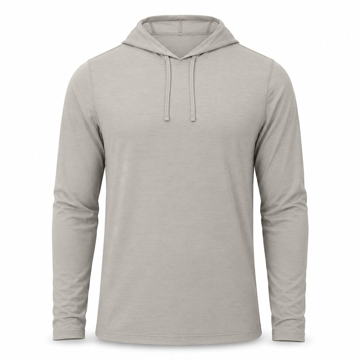 Xotic Air-X Hooded Performance Long Sleeve Shirt - Ash Heather - Front