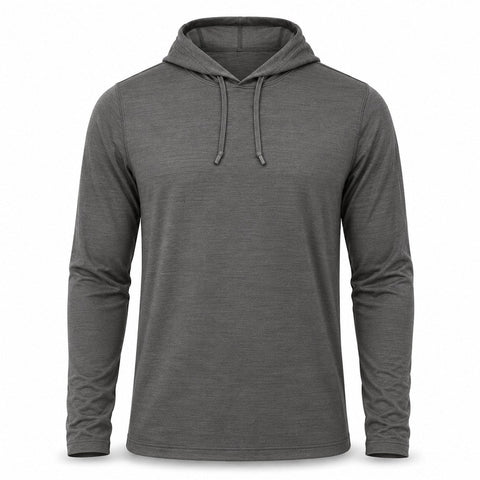 Xotic Air-X Hooded Performance Long Sleeve Shirt - Flint - Front