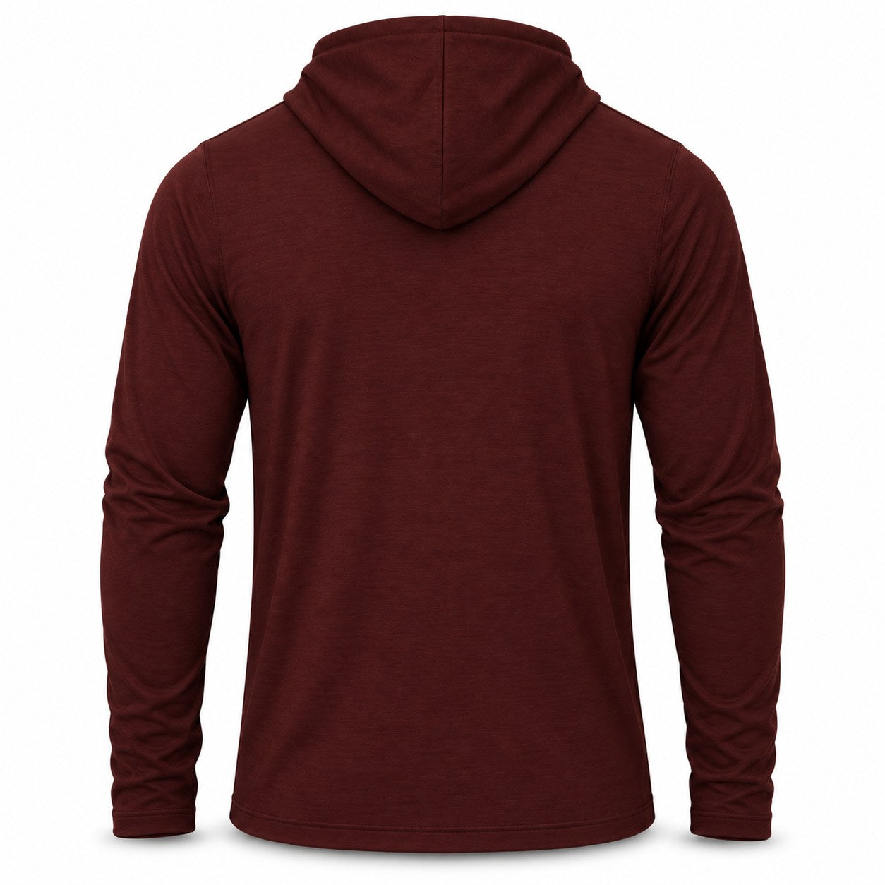 Xotic Air-X Hooded Performance Long Sleeve Shirt - Maroon - Back
