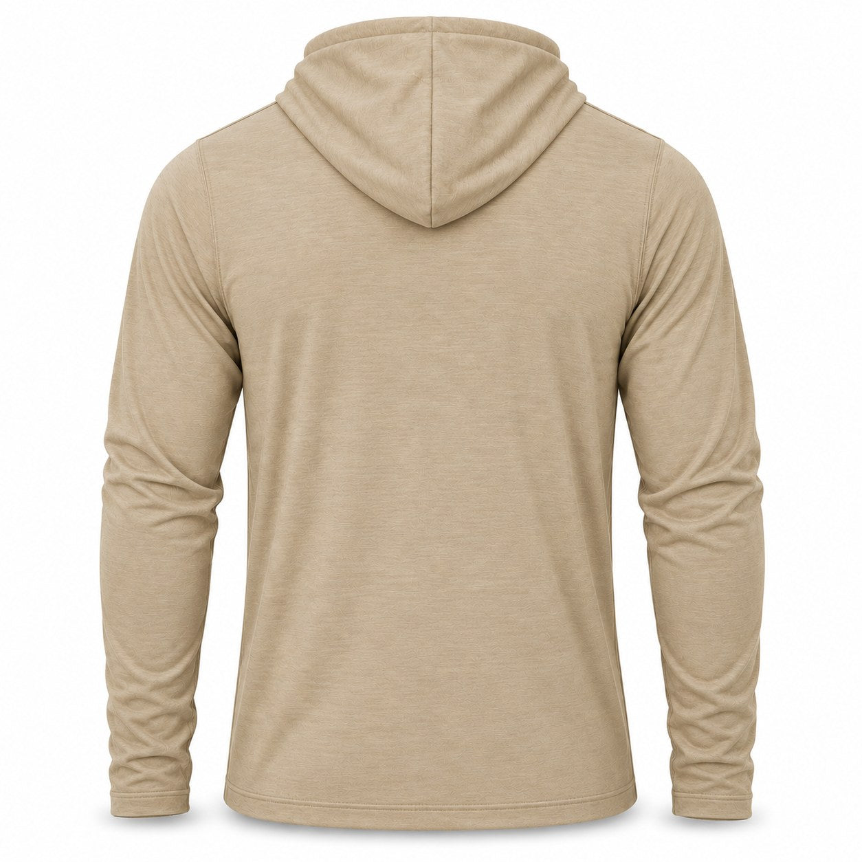 Xotic Air-X Hooded Performance Long Sleeve Shirt - Sand Stone - Back