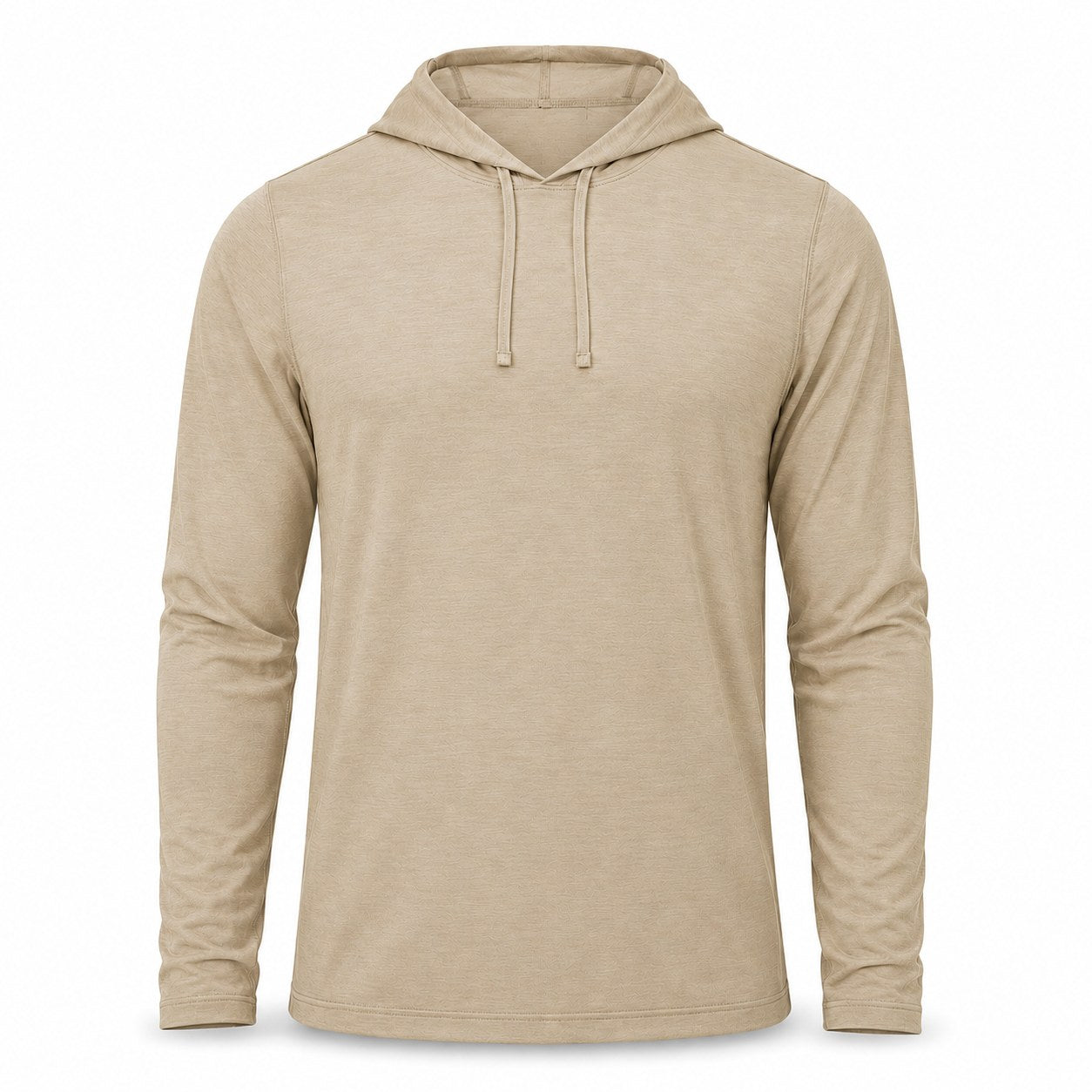 Xotic Air-X Hooded Performance Long Sleeve Shirt - Sand Stone - Front