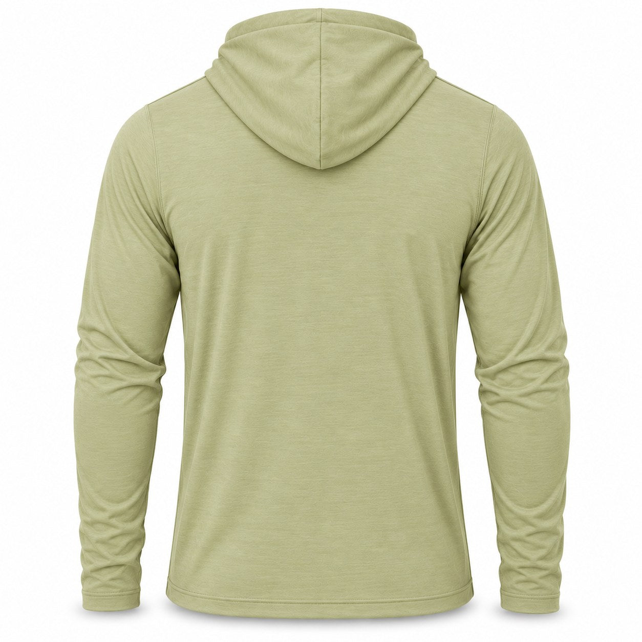 Xotic Air-X Hooded Performance Long Sleeve Shirt - Swamp Heather - Back