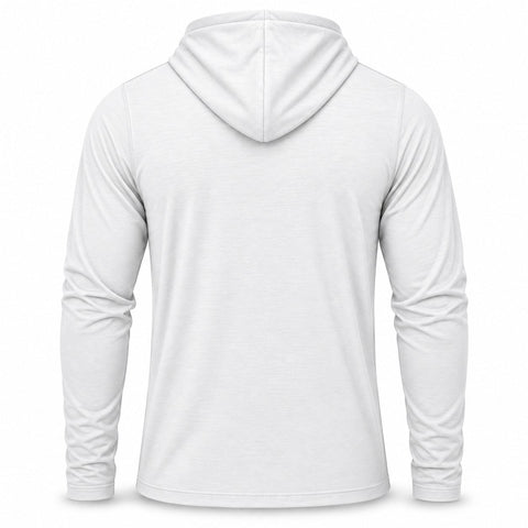 Xotic Air-X Hooded Performance Long Sleeve Shirt - White - Back