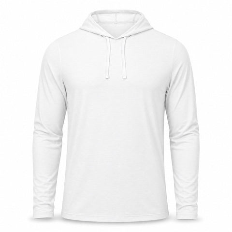Xotic Air-X Hooded Performance Long Sleeve Shirt - White - Front