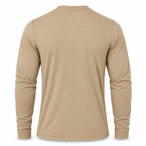 Xotic Air-X Performance Long Sleeve Shirt - Sand Stone Heather - Back