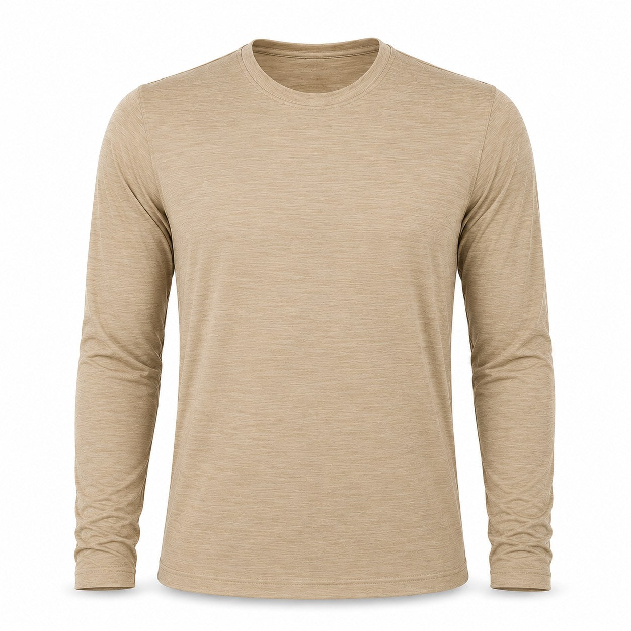 Xotic Air-X Performance Long Sleeve Shirt - Sand Stone Heather - Front