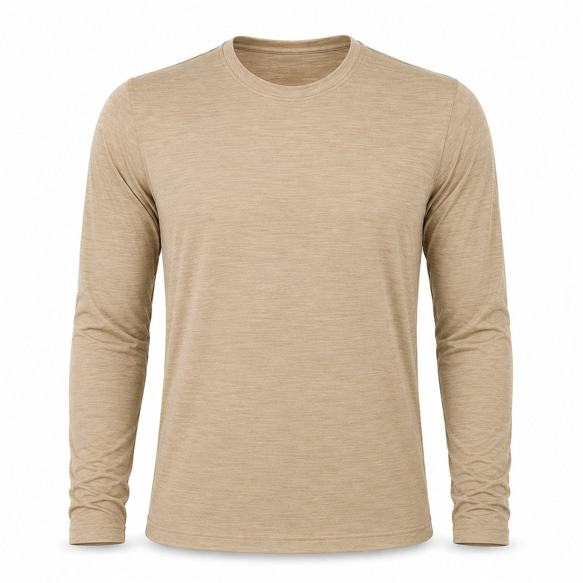 Xotic Air-X Performance Long Sleeve Shirt - Sand Stone Heather - Front